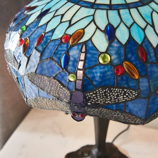 Endon 64089 - Stolní lampa Tiffany DRAGONFLY 2xE27/60W/230V pr. 41 cm
