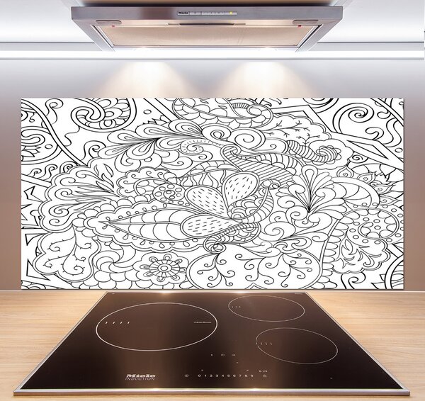 Skleněný panel do kuchynské linky Ornamenty pksh-122077054