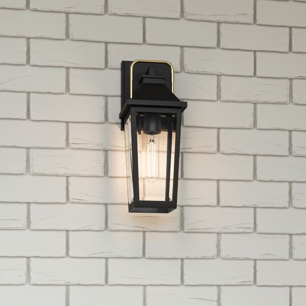 Quoizel QZ-BUCKLEY-S-MBK - Venk. nástěnné svítidlo S BUCKLEY 1xE27/40W/230V IP44