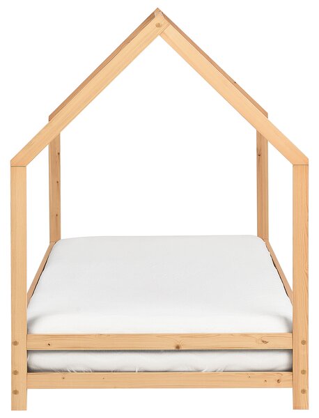 Dětská postel Domek Borovicové dřevo APPY 90 x 200 cm Světle hnědá