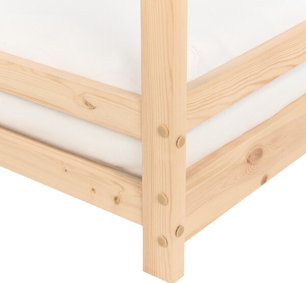 Dětská postel Domek Borovicové dřevo APPY 90 x 200 cm Světle hnědá