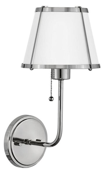 Hinkley HK-CLARKE1-PN-WH - Nástěnná lampa CLARKE 1xE27/40W/230V chrom/bílá