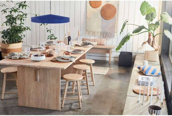 OYOY Living Design závěsné světlo Hat Large, modré, kovové, stmívatelný, Modrá, Obývací pokoj / jídelna, kov, Skandinávský