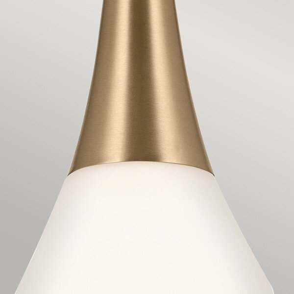 Kichler KL-DEELA-P-CPZ - Lustr na tyči DEELA 1xE27/60W/230V pr. 17,8 cm mosaz