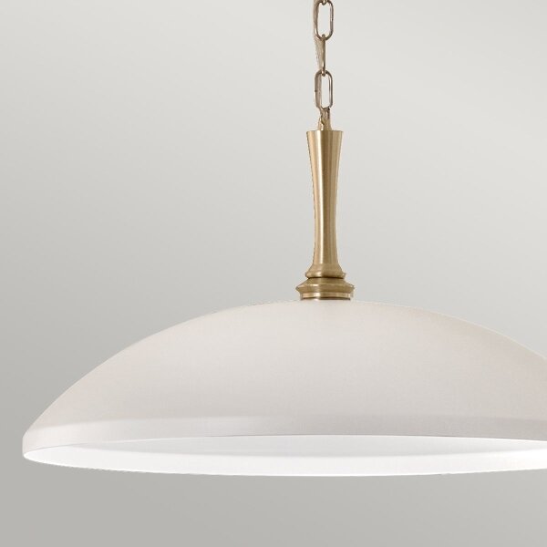 Kichler KL-DELAROSA-P-WH - Lustr na řetězu DELAROSA 1xE27/60W/230V bílá/mosaz