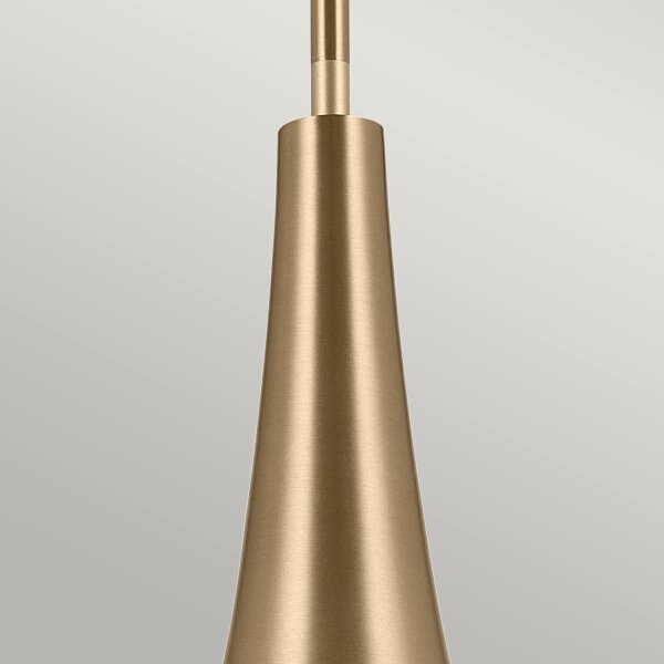 Kichler KL-DEELA-P-CPZ - Lustr na tyči DEELA 1xE27/60W/230V pr. 17,8 cm mosaz