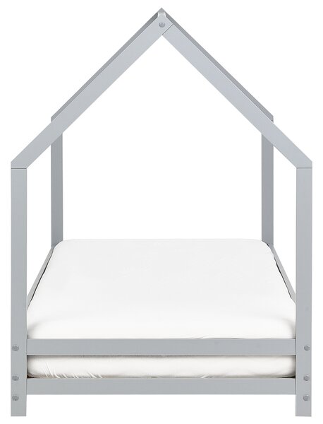 Dětská postel Domek Borovicové dřevo APPY 90 x 200 cm Šedá