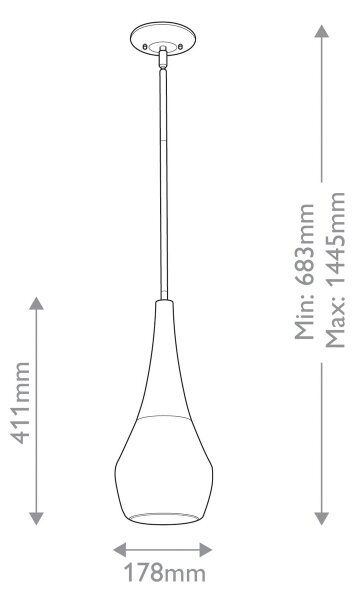 Kichler KL-DEELA-P-CPZ - Lustr na tyči DEELA 1xE27/60W/230V pr. 17,8 cm mosaz