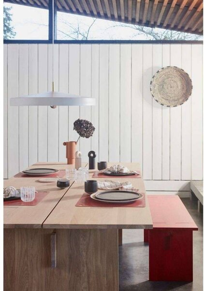 OYOY Living Design závěsné světlo Hat Large, bílé, kovové, stmívatelný, Bílá / opál, Obývací pokoj / jídelna, kov, Skandinávský