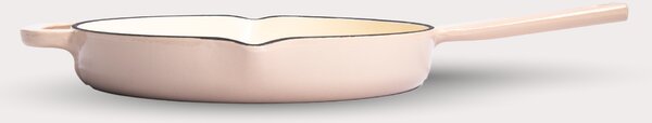 Fabini Smaltovaná litinová pánev Ø 26 cm bez poklice, krémová - více použité