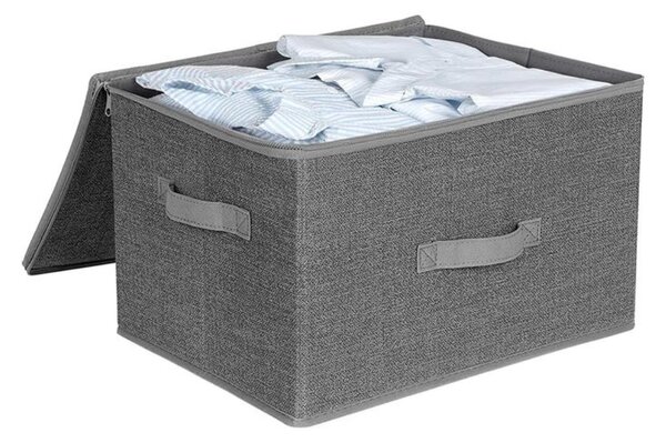 Úložné boxy ELVIS, 3ks, 40x30x25cm, šedá SongmicsHome