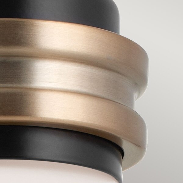 Kichler KL-FARUM1-BK - LED Koupelnová lampa FARUM 1xG9/3W/230V černá/mosaz