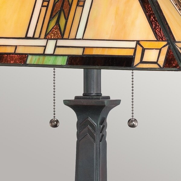 Quoizel QZ-NAVAJO-TL-VB - Stolní lampa Tiffany NAVAJO 2xE27/60W/230V