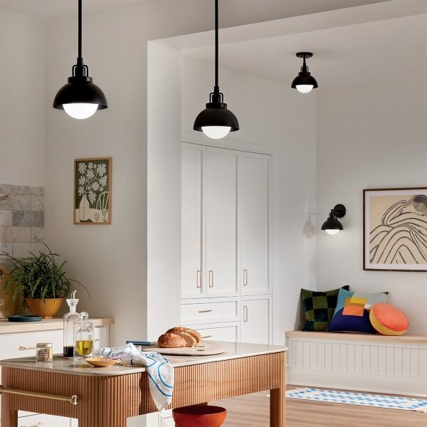 Kichler KL-NIVA-1W-1P-BK - Nástěnná lampa NIVA 1xE27/40W/230V černá
