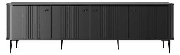 TV stolek Vesper 4D 187 cm - černý / černé nohy