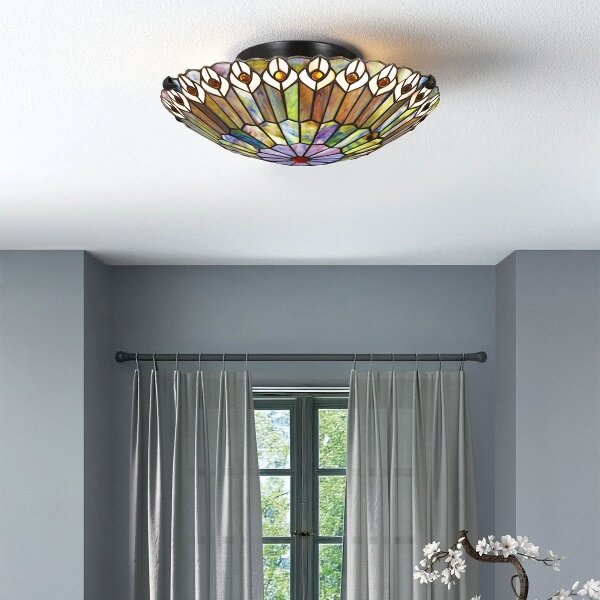 Quoizel QZ-WATKINS-F-VB - Stropní svítidlo WATKINS 2xE27/60W/230V pr. 42 cm