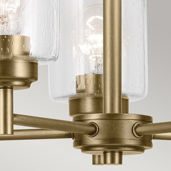 Kichler KL-WINSLOW5-NBR - Lustr na řetězu WINSLOW 5xE27/60W/230V mosaz