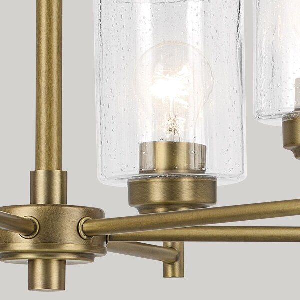 Kichler KL-WINSLOW6-NBR - Lustr na řetězu WINSLOW 6xE27/60W/230V mosaz