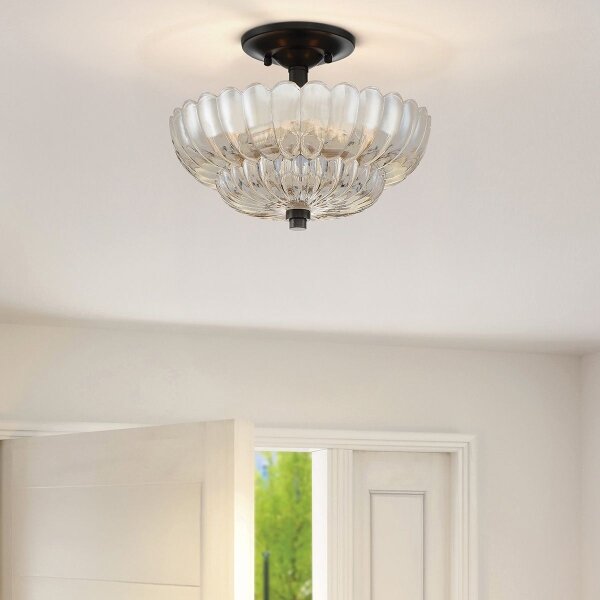 Quoizel QZ-WHITECAP-SF-S - Stropní svítidlo WHITECAP 3xE14/40W/230V pr. 29,7 cm