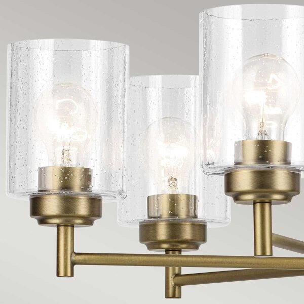 Kichler KL-WINSLOW5-NBR - Lustr na řetězu WINSLOW 5xE27/60W/230V mosaz