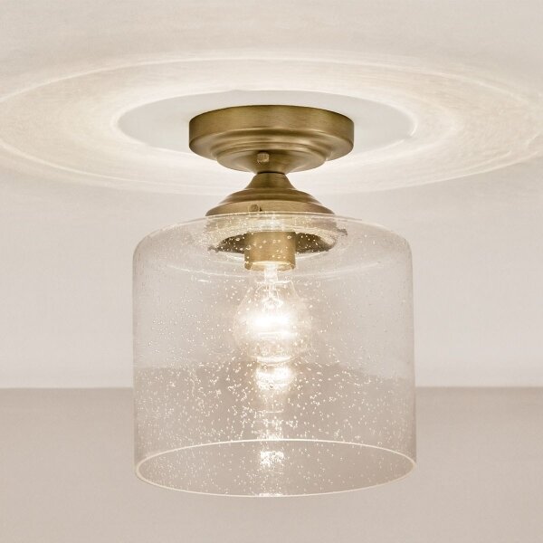 Kichler KL-WINSLOW-SF-NBR-Strop. svítidlo WINSLOW 1xE27/60W/230V pr.21,6cm mosaz