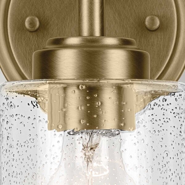 Kichler KL-WINSLOW-1W-NBR - Nástěnná lampa WINSLOW 1xE27/60W/230V mosaz