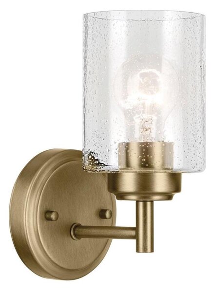 Kichler KL-WINSLOW-1W-NBR - Nástěnná lampa WINSLOW 1xE27/60W/230V mosaz