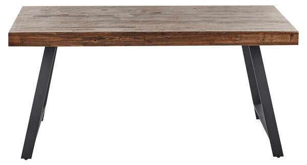 Jídelní stůl WARTON Tmavě hnědá 160 cm 90 cm Borovicové dřevo