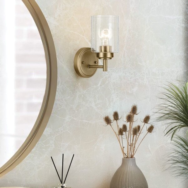 Kichler KL-WINSLOW-1W-NBR - Nástěnná lampa WINSLOW 1xE27/60W/230V mosaz
