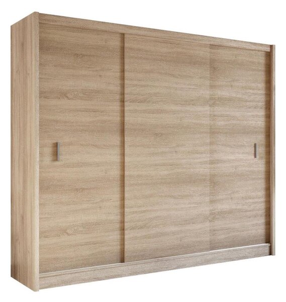 Šatní skříň s posuvnými dveřmi SAPHIRA 250x215x61 cm dub sonoma