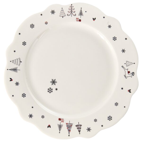 Sada 20 kusů nádobí PERILLA Porcelán Bílá