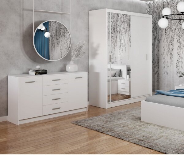 Komoda TAYLER 140x86x47 cm bílá