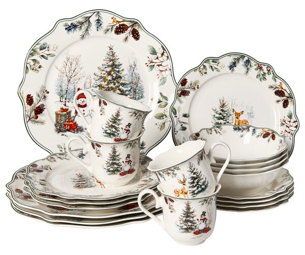 Sada 20 kusů nádobí YUZU Porcelán Vícebarevná