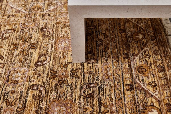 Diamond Carpets India, Ručně vázaný kusový koberec Babylon DESP HK20 Camel Mix, 80x150, hnědá, ložnice