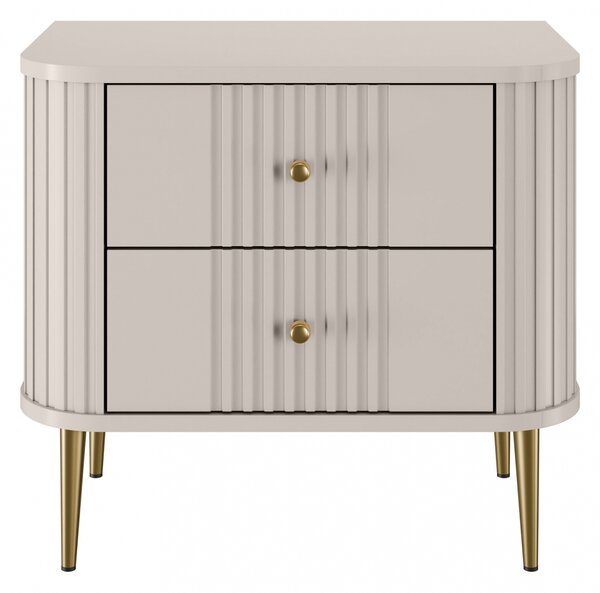 Set nočních stolků Vesper 56 cm - kašmírová / zlaté nohy