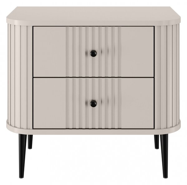 Set nočních stolků Vesper 56 cm - kašmírová / černé nohy