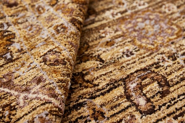Diamond Carpets India, Ručně vázaný kusový koberec Babylon DESP HK20 Camel Mix, 80x150, hnědá, ložnice