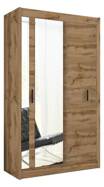 Šatní skříň se zrcadlem SABRINA 120x215x61 cm dub woltan