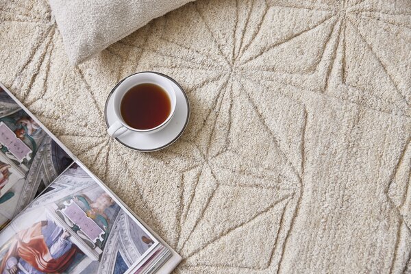 Diamond Carpets India, Ručně vázaný kusový koberec Michelangelo I DESP P105 (2), 120x170, bílá, ložnice