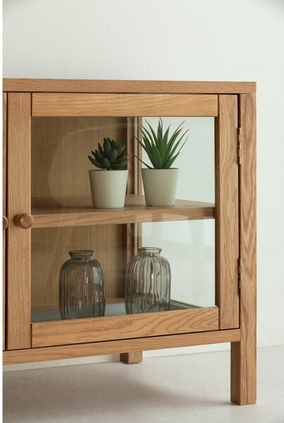 TV stolek v dekoru dubu v přírodní barvě 160x50x40 cm Ceci – MOME