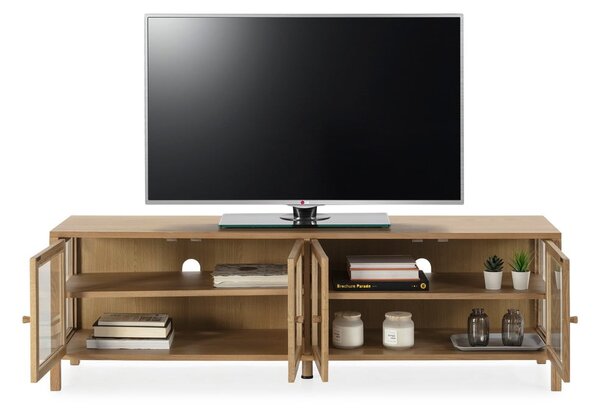 TV stolek v dekoru dubu v přírodní barvě 160x50x40 cm Ceci – MOME