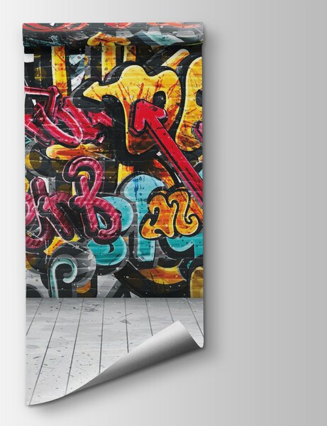 Fototapeta Zeď s graffiti, Designové fototapety na zeď, Populární fototapety, u56045 - Tapeko.co.cz