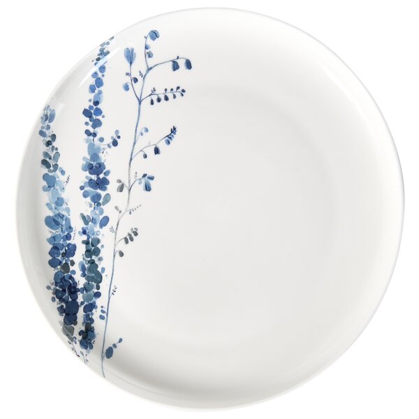 Sada 24 kusů nádobí MAHLEB Porcelán Bílá/Modrá