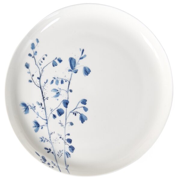 Sada 24 kusů nádobí MAHLEB Porcelán Bílá/Modrá