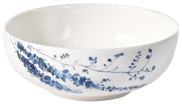 Sada 24 kusů nádobí MAHLEB Porcelán Bílá/Modrá
