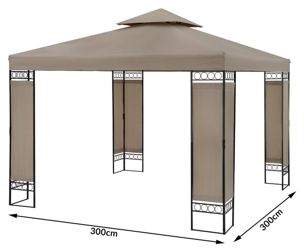 Deuba Zahradní altán Lorca 3x3 m - taupe