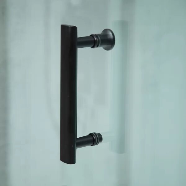 Madlo dvoubodové černé pro sprchový box GLASS