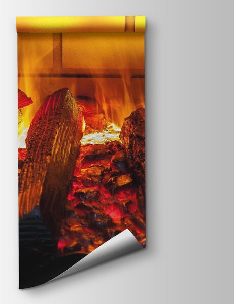 Fototapeta Oheň v krbu, Designové fototapety na zeď, Populární fototapety, u56247 - Tapeko.co.cz