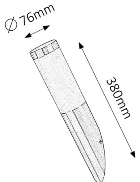 Rabalux 8261 - Venkovní nástěnné svítidlo INOX TORCH 1xE27/25W IP44