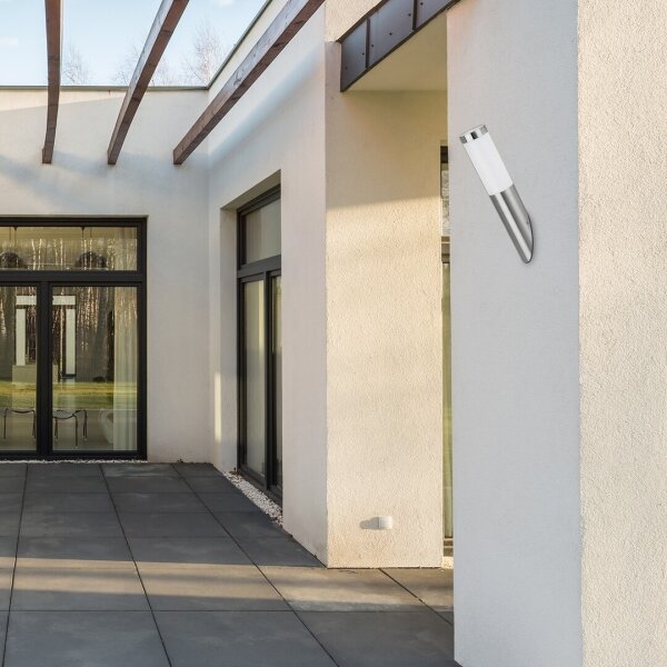 Rabalux 8261 - Venkovní nástěnné svítidlo INOX TORCH 1xE27/25W IP44